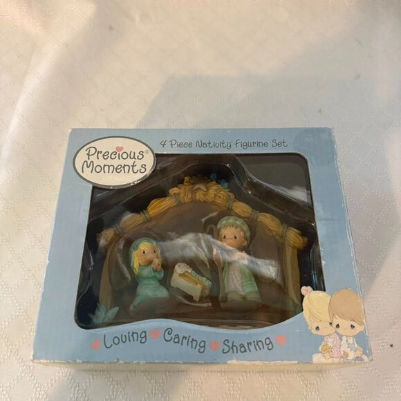2004 Precious Moments 4 Piece Nativity Figurine Set - Picture 2 of 8